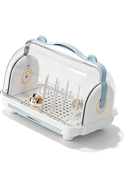 GENERAL Sinkshe Baby Bottle Drying Rack Large Storage Box Organizer with Lid ...