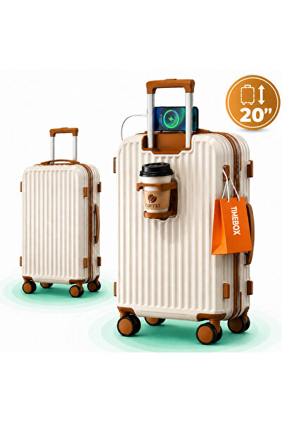 Timebox Troler cabina de calatorie Timebox, 34×22×55cm Fermoar Anti-furt, rot...