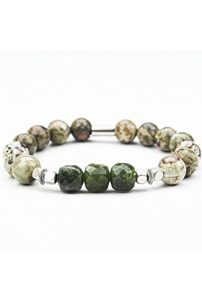 BlackCraft Agate Stone Fishing Line Rubberized Bracelet