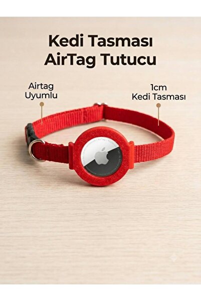hebmeyy AirTag Yuvalı Ayarlanabilir Kedi Tasması Kilitli Güvenlik Aparatı Air...
