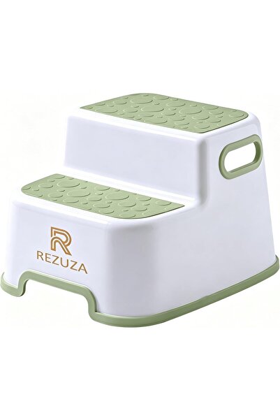 Rezuza Green 2-Step Kids Step Stool for Toilet Training and Bathroom, Non-Sli...