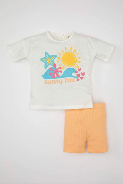 DeFacto Baby Girl Top and Bottom Set