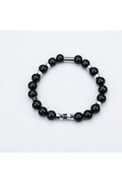 BlackCraft Oltu Stone Hematite Elastic Bracelet