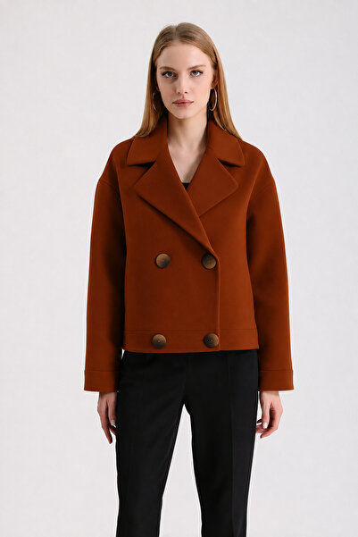 Leather Club Red Brown Cashmere Jacket
