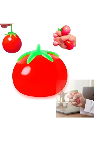 TERRIFI Tomato Shaped Squishy Stress Ball, Soft Sensory Squeeze Toy,Fun Desk ...