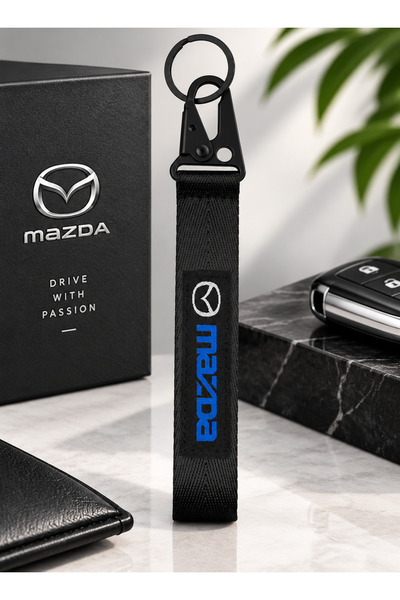 Mazda Premium Style Car Keychain With Metal Clip & Fabric Strap, Stylish Key ...