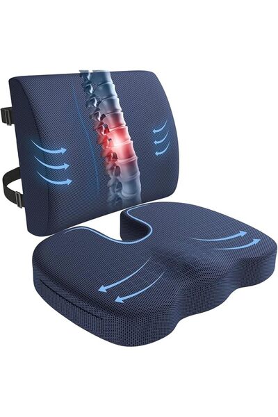 GENERAL Durku Chair Cushion, Seat Cushion for Office Chair, Lumbar Support Pi...