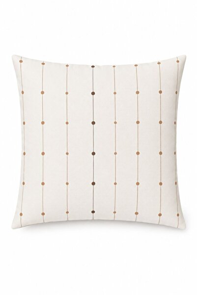Ucarehome Beige Bone Throw Pillow Cover Twill Fabric Hidden Zipper (43X43 cm)