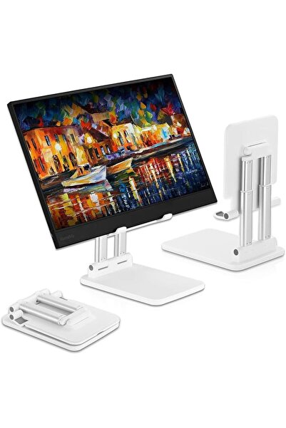 KASTWAVE Tablet Holder Dual Tube Foldable Adjustable Multi-Angle Universal Ta...