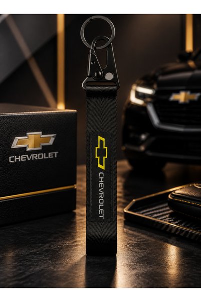 Chevrolet Premium Style Car Keychain With Metal Clip & Fabric Strap, Stylish ...