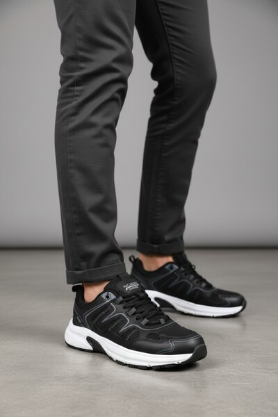 enoch Wavy Patterned Lace-Up Men's Sneakers