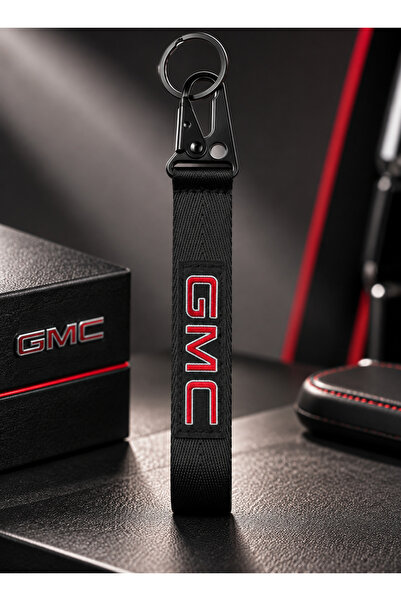 Gmc Premium Style Car Keychain With Metal Clip & Fabric Strap, Stylish Key Ho...