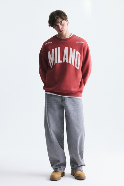 VAMOSCLO Milano Printed Oversize Sweatshirt