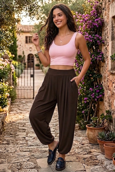 QBZ Modal Pilelled Shalwar with Pockets