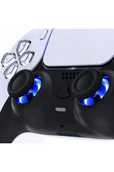 POPKONSOL 2 Adet PS5 Analog Topuz Mavi Krom Başlık Playstation 5 Kol Tamir Ye...