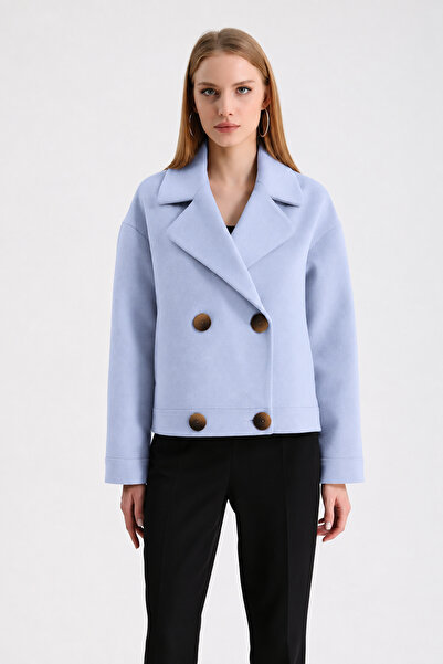 Leather Club Light Blue Cashmere Jacket