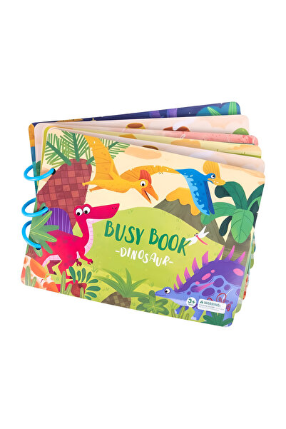 bebeLOGIC Carte senzoriala Montessori cu activitati cu stickere Busy Book, Di...
