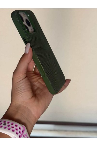 OSG iPhone 16 Pro Max Uyumlu Lüx TechWoven Case Şık Tasarım Telefon Kılıfı