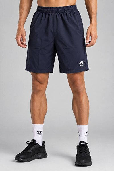 UMBRO Woven Men's Navy Blue Training Shorts with Zipper Pockets Tm0016