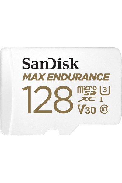 SanDisk بطاقة microSDXC MAX ENDURANCE بسعة 128 جيجابايت مع محول لكاميرات الأم...