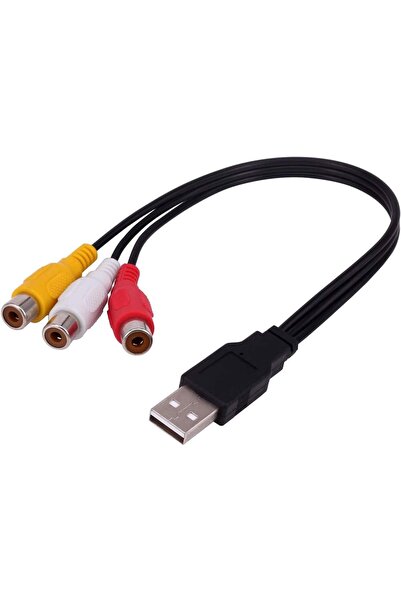Noonedibs Cablu USB la 3 RCA - Conversie Audio Video, 0.3m, Compatibil cu TV,...
