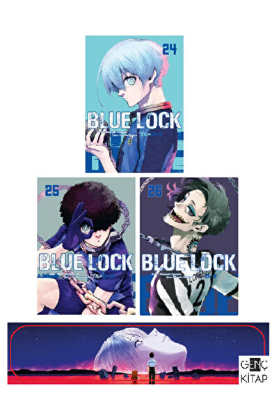 Komik Şeyler Blue Lock 24-25-26. Ciltler Manga Seti - Genç Kitap Ayraç Hediyeli