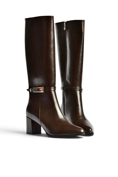 Fox Shoes Z480053060 Brown Rustic Thick Heeled Classic Women's Boots