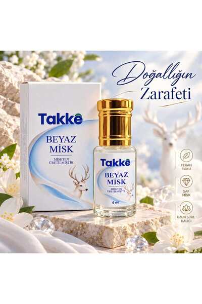 Takke ® Beyaz Misk 6 ml Alkolsüz Katı Esans – Kadın & Erkek Ferah Uzun Süre K...