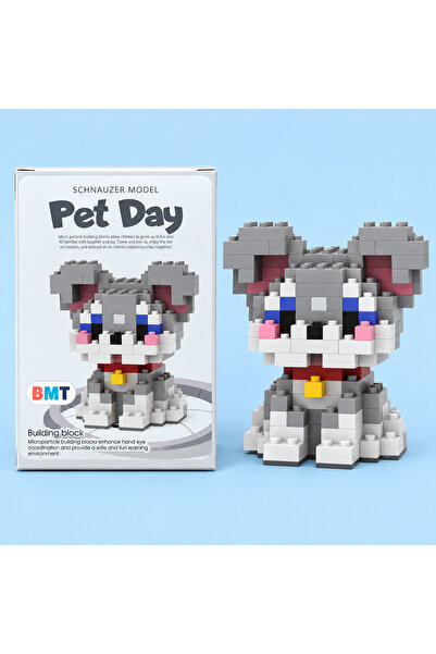 BMT TOYS Brıcks Schnauzer Köpek Model Karakter Figürü 3D Yapı Oyuncakları- (1...