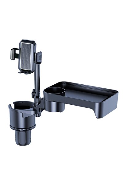 Noonedibs Suport Pahar Auto Extensibil cu Tava Rotativă 360° și Suport Telefo...