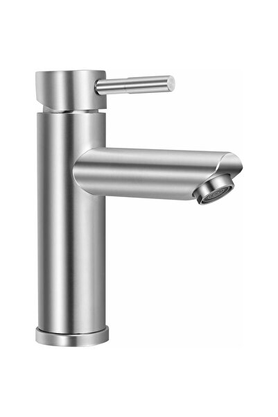 Noonedibs Baterie Lavoar Monocomandă Inox 304, Apă Cald-Rece, Finisaj Periat,...