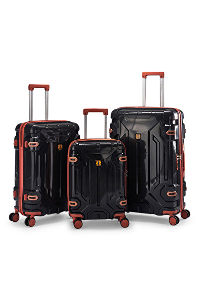LİMRA 3Pcs Luggage Sets Travel Trolley Bags with 4 Wheels Hard Shell Pp Suitc...