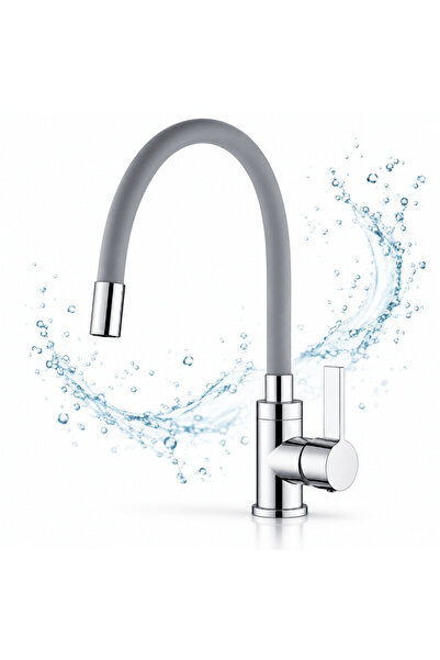TnsAround Flexible kitchen faucet gray, 360° rotation