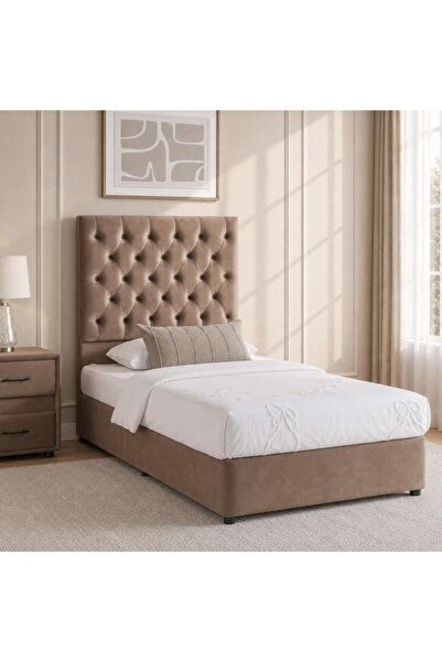 PAN HOME THALASSA SINGLE BED 100X200 CM - BROWN