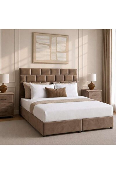PAN HOME AETHER SUPER KING BED 200X200 CM - BROWN