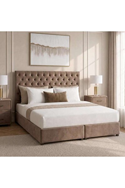 PAN HOME THALASSA KING BED 180X200 CM - BROWN