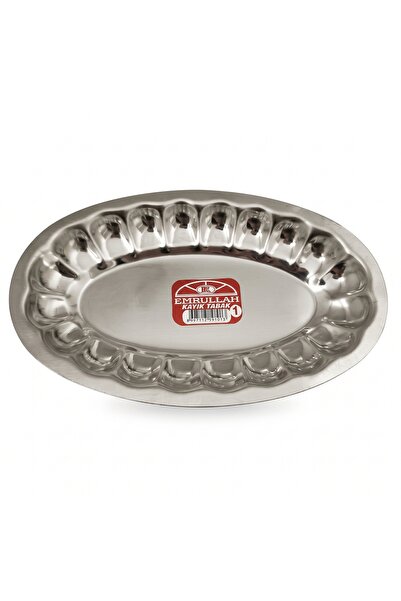 Emrullah Rostfrei Stainless Steel Sliced Kebab Plate No:1 Small Size 17,90X10...
