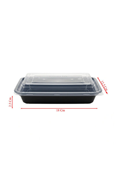 RITCO Rectangular Microwave Plate Carton 16 Black (150 Plates/Carton)