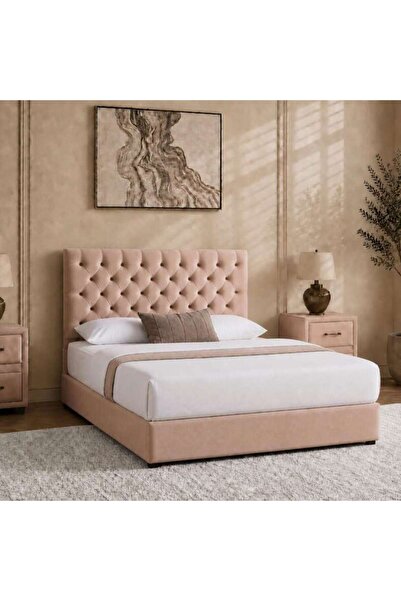 PAN HOME THALASSA QUEEN BED 160X200 CM - GOLD