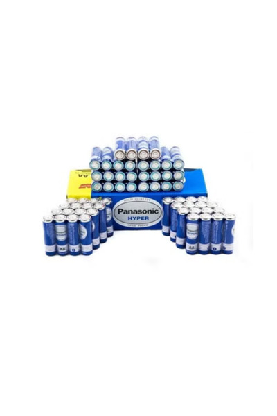 PANASONIC Hyper Manganese AA 1.5V Battery R6UT/4S – Pack of 60 – Long-Lasting...