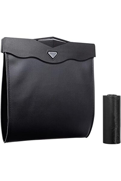 GENERAL Arabist Car Trash Can with Magnetic Closure, Made of Waterproof Pu Le...