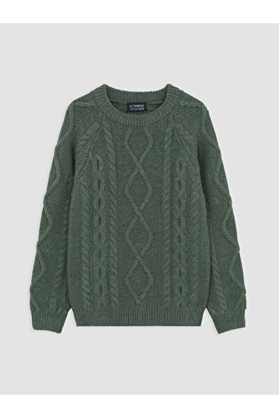 LC Waikiki Hair Braided Patterned Boy's Knitwear Sweater