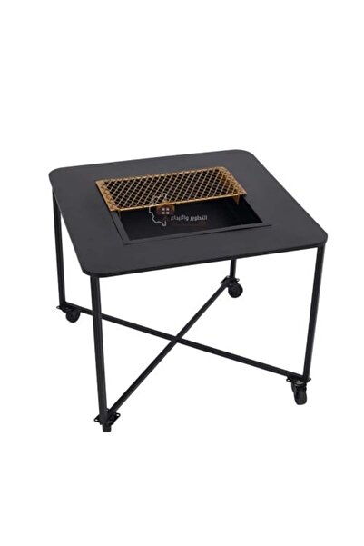 TELAL AL SHIFA Square Brazier with Wheels, Black Color