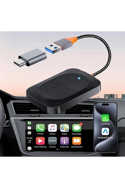 KASTWAVE محول لاسلكي لـ CarPlay وAndroid Auto، محول USB للاتصال السلس متوافق ...