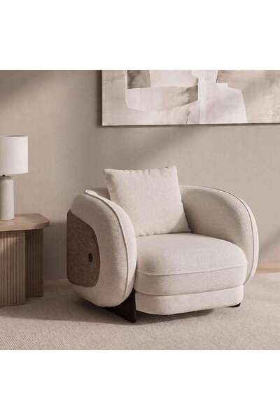 PAN HOME ZENU SINGLE SEATER SOFA - BEIGE