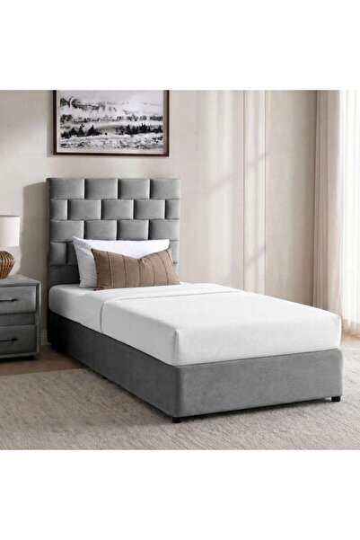 PAN HOME AETHER SINGLE BED 90X200 CM - GREY