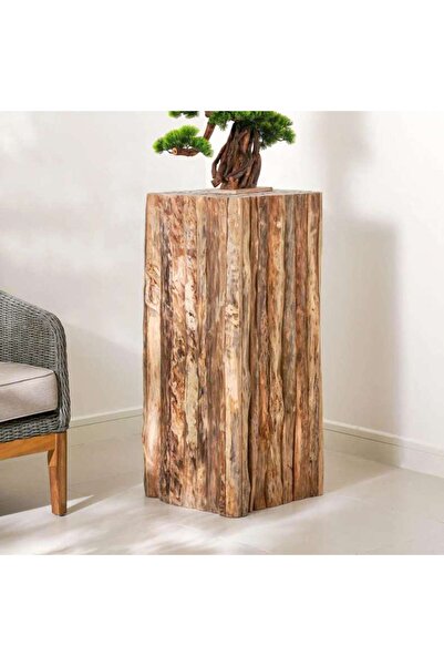 PAN HOME Vermont Wooden Planter Stand 45x45x100cm- Brown
