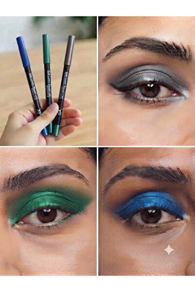 madam shushu Metallic Eye Pencil+Eyeliner+Pencil Shadow Set of 3