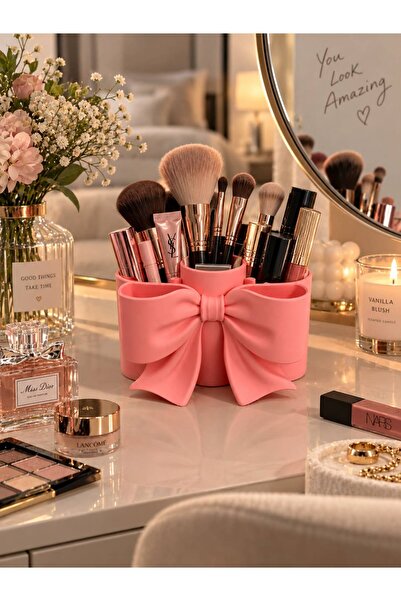 FEİN TASARIM Decorative Bow Makeup Organizer