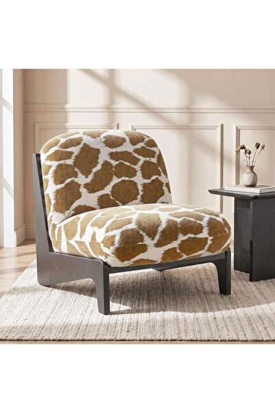 PAN HOME TRIESTAN SINGLE SEATER SOFA - WHITE & BROWN